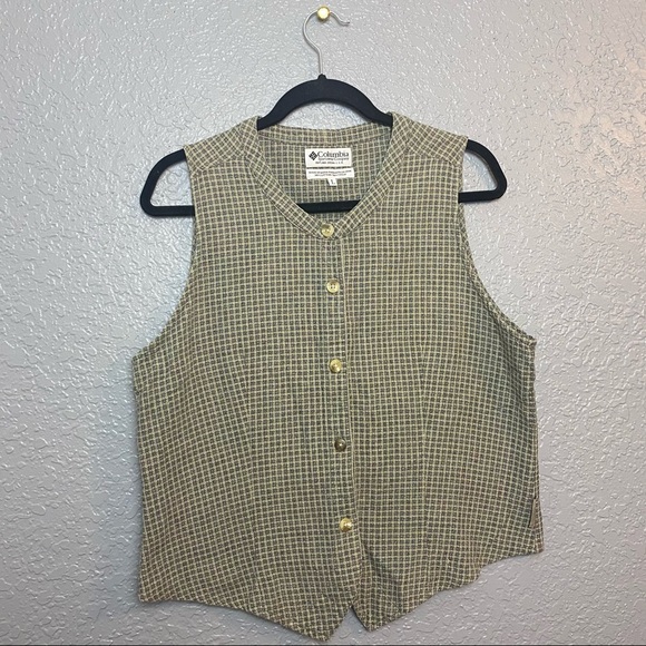 COLUMBIA BUTTON UP CHECKERED SHIRT - Picture 1 of 6